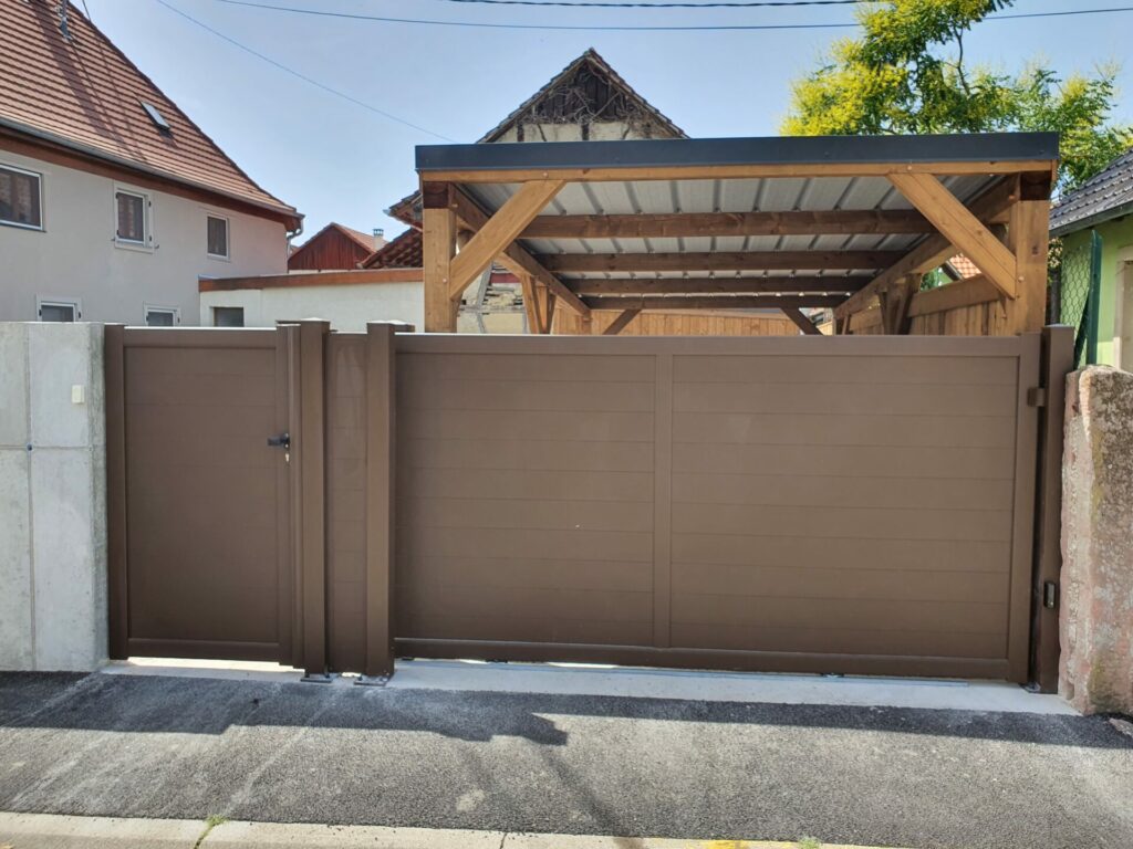 Rénovation entrée maison portail automatique